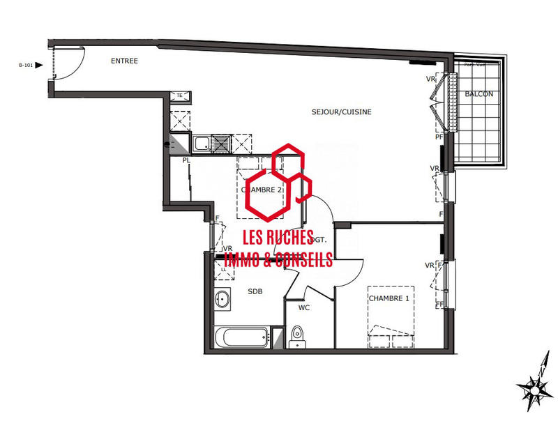 Appartement - 71 m² - 3 pièces