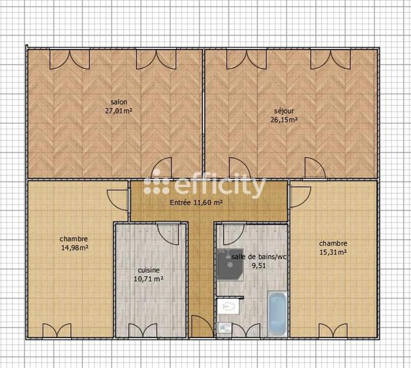 Appartement - 117 m² - 4 pièces