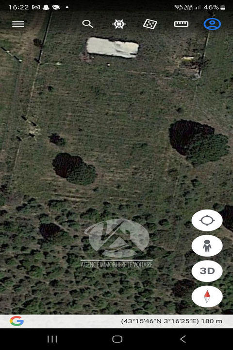 Terrain de loisirs - 1 400 m²