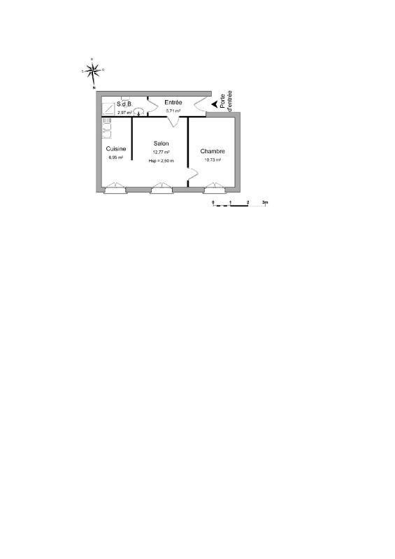 Appartement - 37 m² - 2 pièces