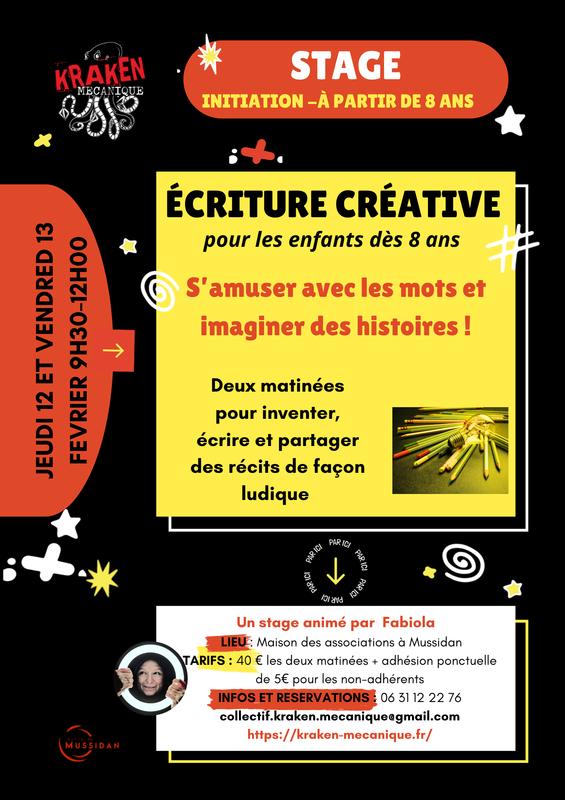 Atelier d’écriture créative enfants et adolescents