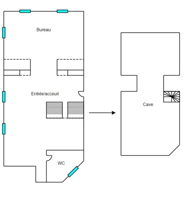 Bureau - 75 m² - 3 pièces