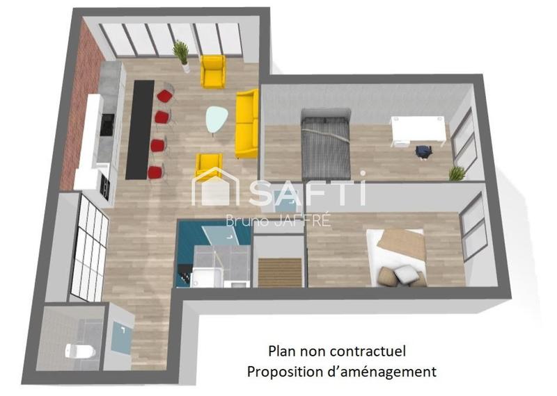 Appartement - 77 m² - 3 pièces