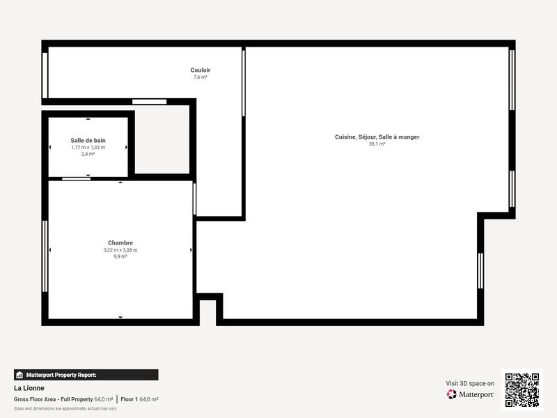 Appartement - 58 m² - 2 pièces