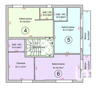 Studio - 20 m² - 1 pièce