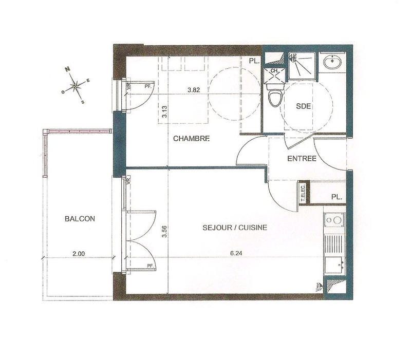 Appartement - 40 m² - 2 pièces