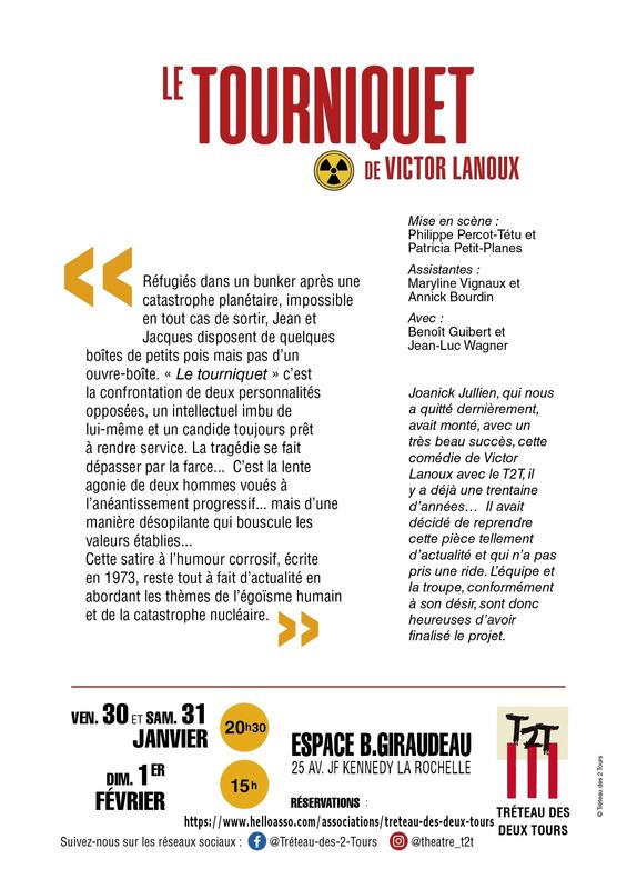 Théâtre "Le Tourniquet" comédie de  Victor Lanoux