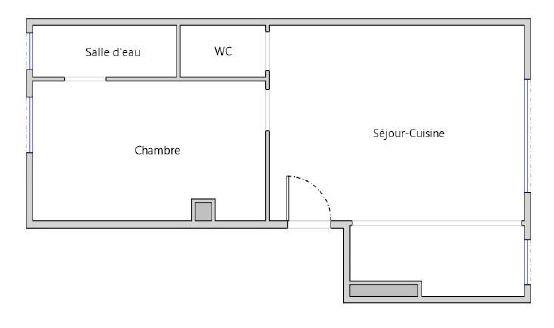 Appartement - 28 m² - 2 pièces