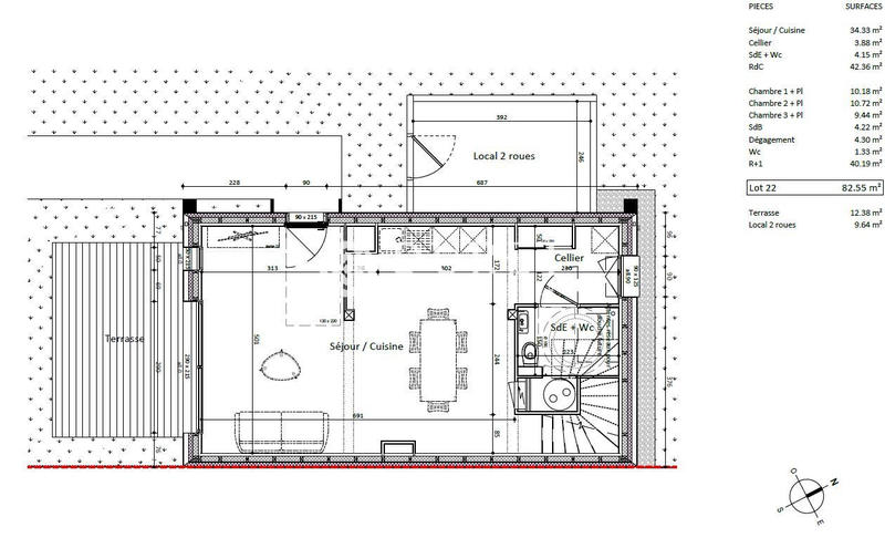 Maison - 83 m² - 5 pièces