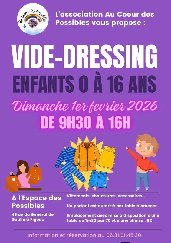 Vide dressing enfants 0 à 16 ans