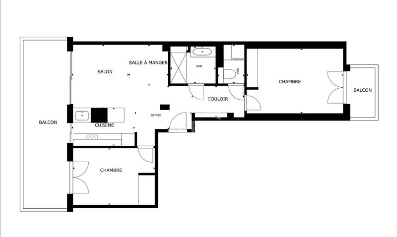 Appartement - 61 m² - 3 pièces