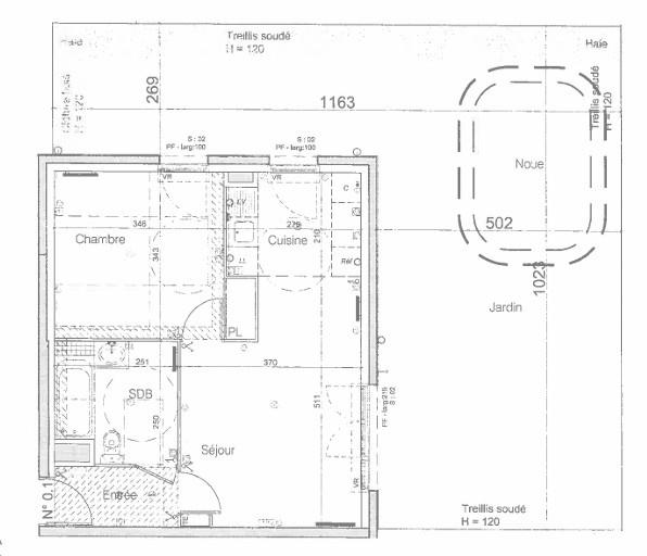 Appartement - 44 m² - 2 pièces
