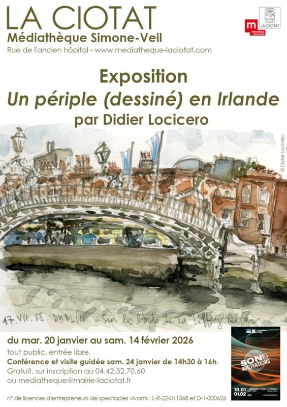 Exposition un périple (dessiné) en Irlande par Didier Locicero