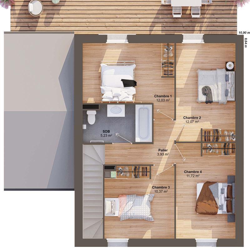 Maison - 113 m² - 6 pièces