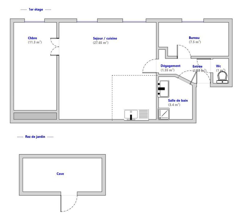 Appartement - 54 m² - 3 pièces