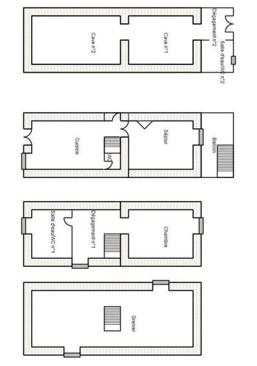 Maison de village - 68 m² - 3 pièces