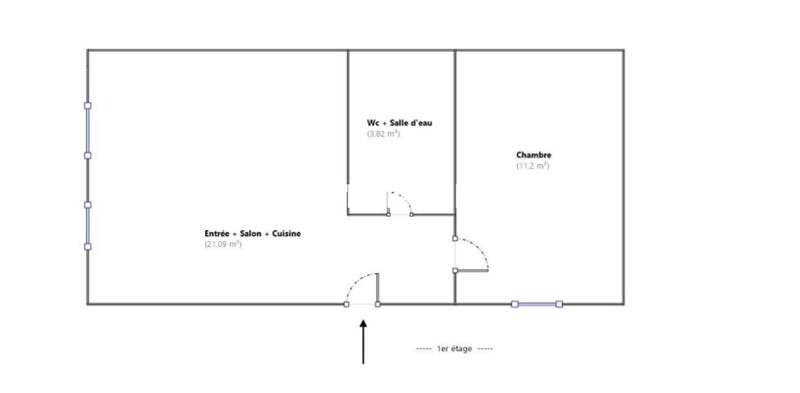 Appartement - 37 m² - 2 pièces