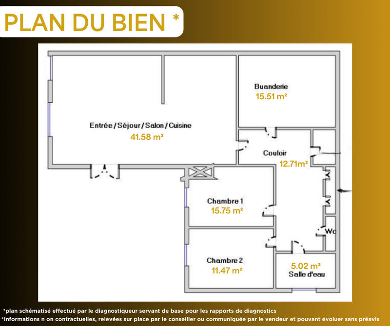 Maison - 105 m² - 3 pièces