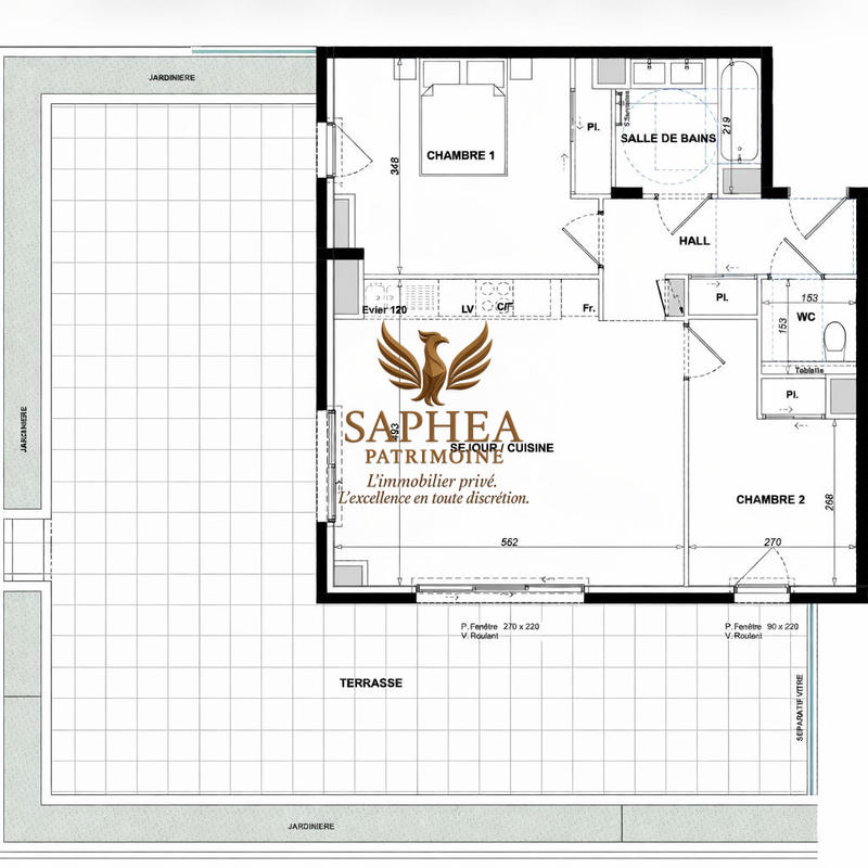 Appartement - 63 m² - 3 pièces