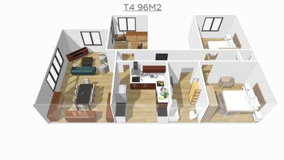 Appartement - 95 m² - 4 pièces