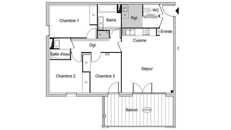 Appartement - 81 m² - 4 pièces