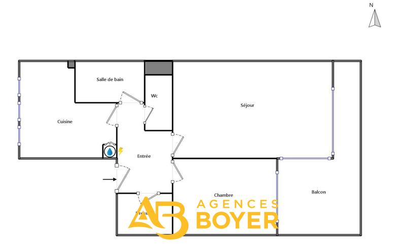 Appartement - 56 m² - 2 pièces