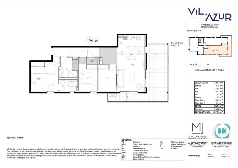 Appartement - 83 m² - 4 pièces