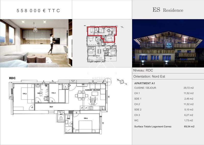 Appartement - 69 m² - 4 pièces