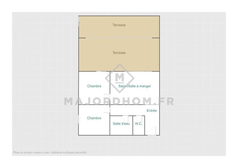 Appartement - 65 m² - 3 pièces