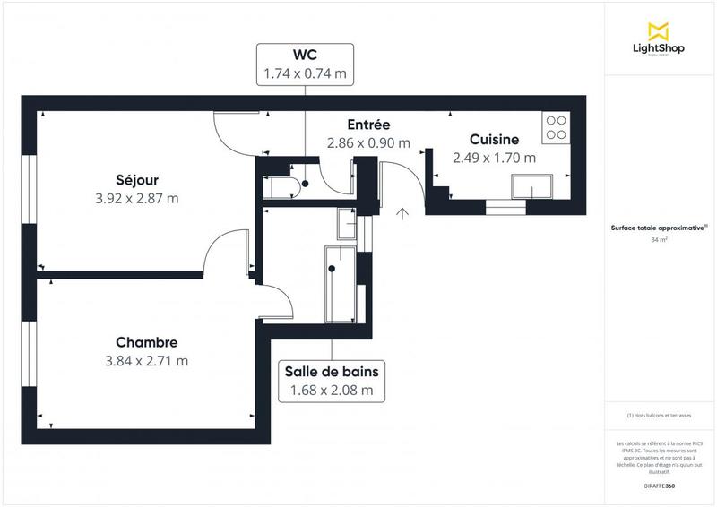 Appartement - 35 m² - 2 pièces