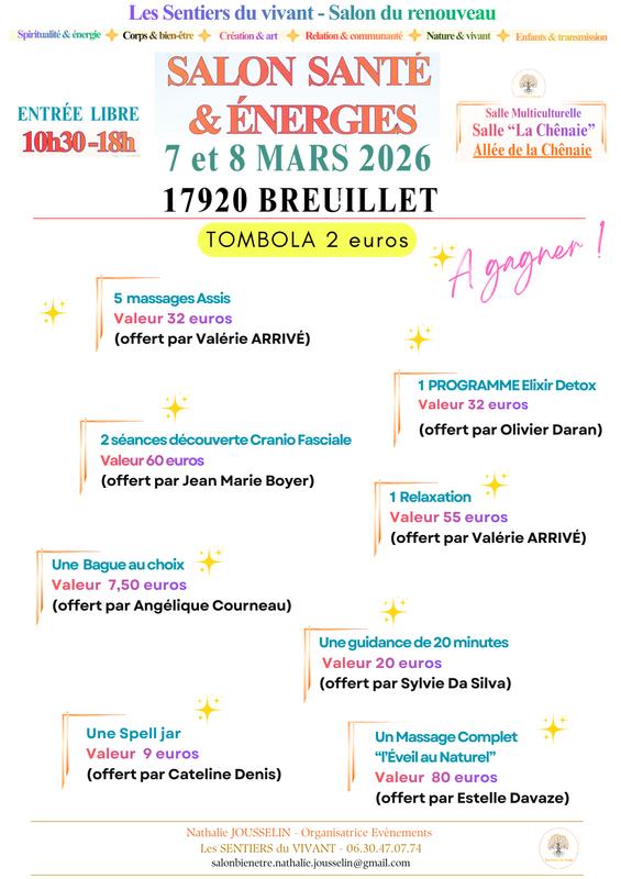 Salon Santé &amp; Énergies Bien Ette - 17920 Breuillet les 7et 8 mars 2026- 10h30-18h