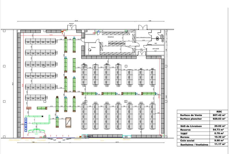 Local commercial - 912 m²