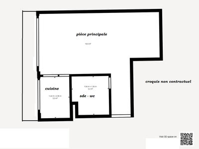 Appartement - 26 m² - 1 pièce