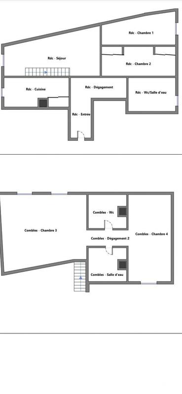 Duplex - 90 m² - 4 pièces