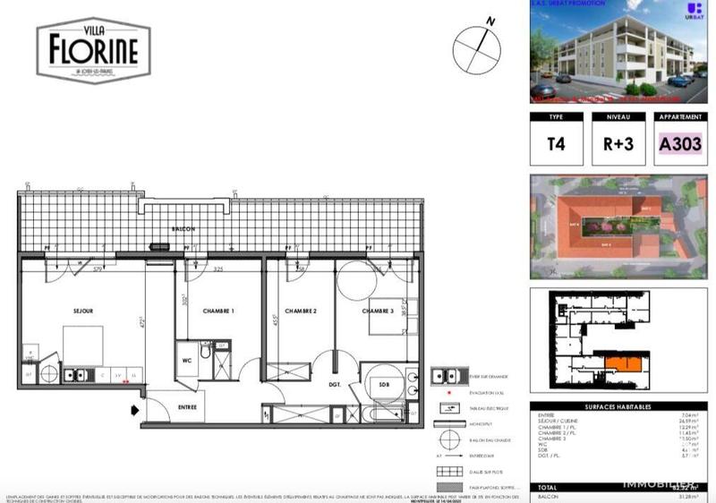 Appartement - 82 m² - 4 pièces