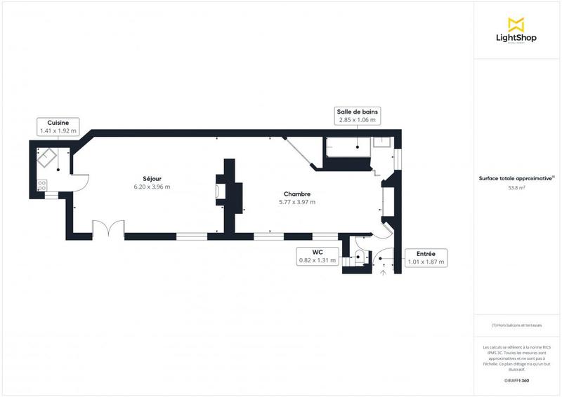 Appartement - 54 m² - 2 pièces