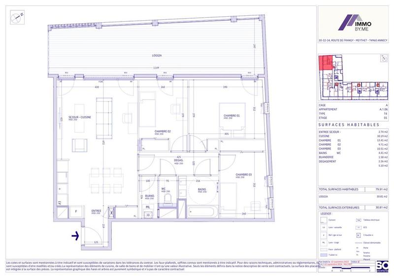 Appartement - 80 m² - 4 pièces