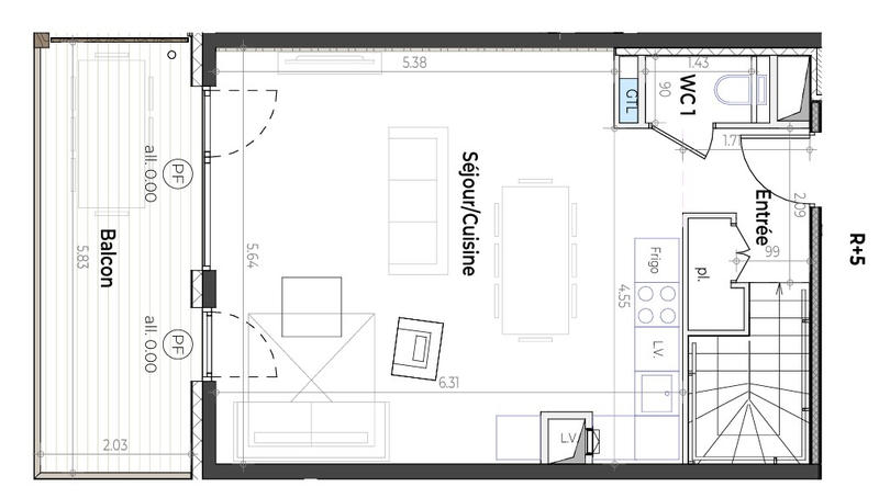 Appartement - 104 m² - 4 pièces