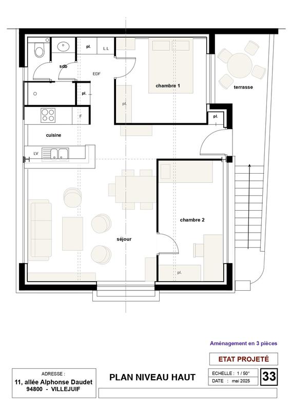 Appartement - 64 m² - 3 pièces