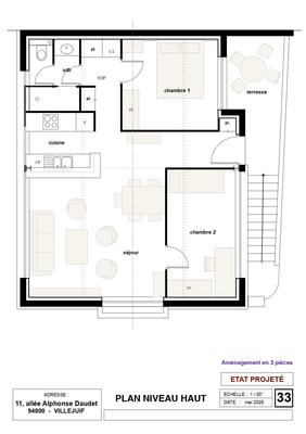 Appartement - 64 m² - 3 pièces