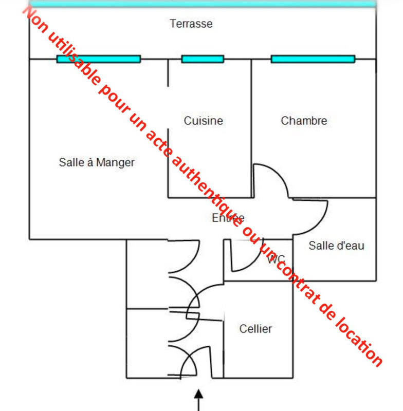 Appartement - 58 m² - 2 pièces