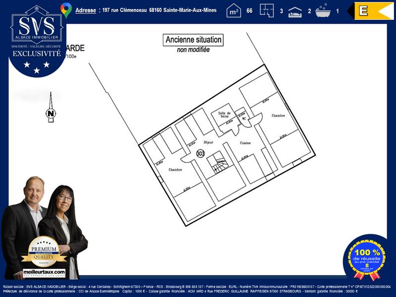 Appartement - 63 m² - 3 pièces