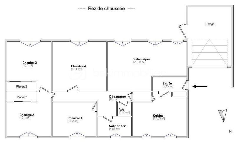 Maison - 106 m² - 5 pièces