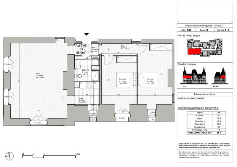 Appartement - 47 m² - 1 pièce
