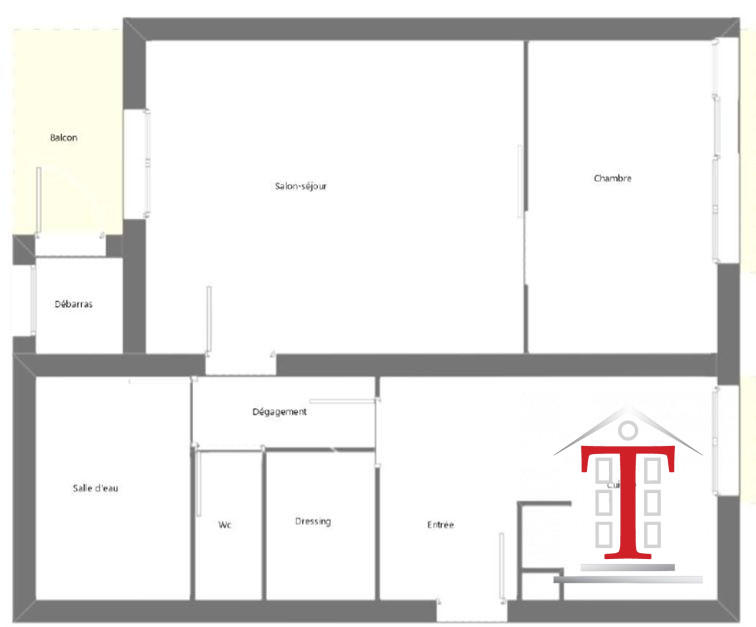Appartement - 54 m² - 2 pièces