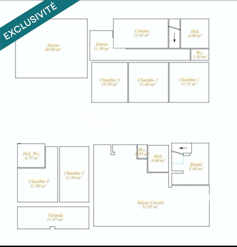 Maison - 200 m² - 7 pièces