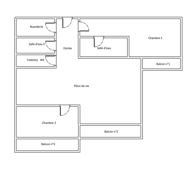 Appartement - 62 m² - 3 pièces