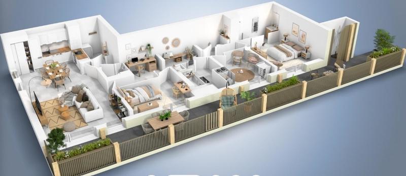 Appartement - 73 m² - 3 pièces