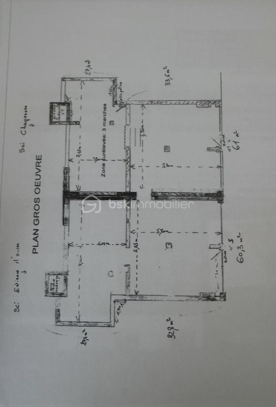 Bureau - 60 m² - 4 pièces