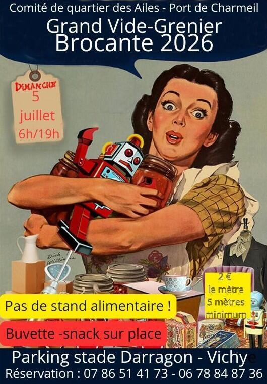 Grande brocante du comité de quartier des ailes - port charmeil